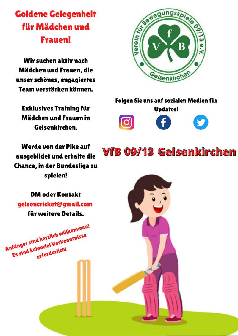 Cricket für Mädchen